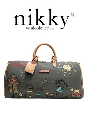 Nikky by Nicole Lee Oliver Canvas Duffle Bag Weekender Travel Bag